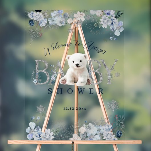 Ours polaire d'hiver Baby Boy Douche Bienvenue (Neutre)