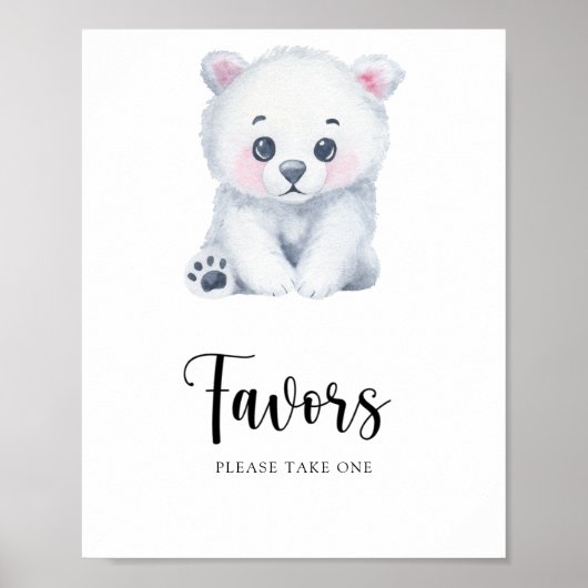 Ours polaire d'hiver - Favoris Affiche (Devant)