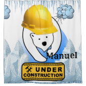 Ours polaire en construction du rideau de douche (Devant)