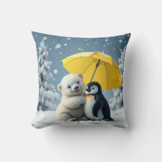 Ours polaire et coussin Coussin de pingouin
