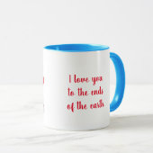 Ours polaire et pingouin 'love you' mug (Devant droit)