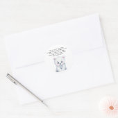 Ours polaire - étiquette de la bougie de prière (Enveloppe)