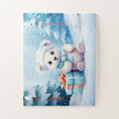 Ours polaire Festif Noël Enfants Jigsaw Puzzle (Vertical)