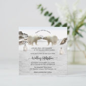 Ours polaire Invitation de mariage d'hiver (Debout devant)
