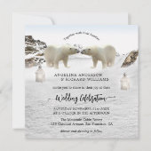 Ours polaire Invitation de mariage d'hiver (Devant)