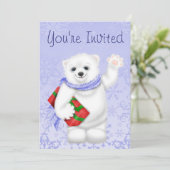 Ours polaire Invitations d'hiver pour les filles (Debout devant)
