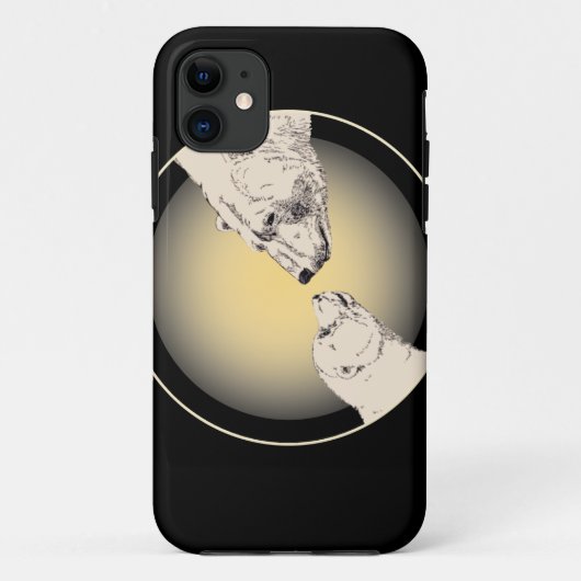 Ours polaire IPhone 5 Coque Faune Art Ours Cadeaux (Dos)