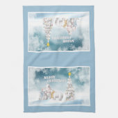 Ours polaire Joyeux Noël Serviette de cuisine (Vertical)