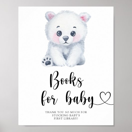 Ours polaire - livres pour bébé affiche (Devant)