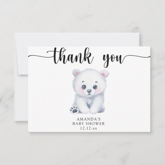 Ours polaire - merci (Devant)