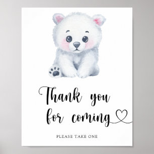 Ours polaire - Merci d'être venu Affiche