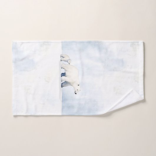 Ours polaire mignon (Serviette à main)