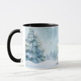 Ours polaire mignon hiver Wonderland Mug