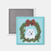 Ours polaire mou Aimant à neige (Recto/Verso)