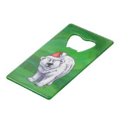 Ours polaire Noël sur vert (Devant Angle)