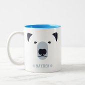Ours polaire | Nom personnalisé Café Mug (Gauche)
