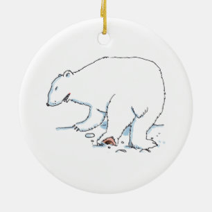 Ours polaire ornement céramique