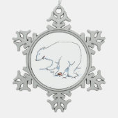 Ours polaire ornement de flocon de neige (Devant)