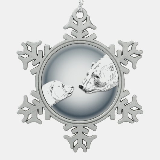 Ours Polaire Ornement de vacances Ours Art Décorat (Devant)