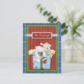 Ours Polaire Pas De Peinture Cartes De Noël (Debout devant)