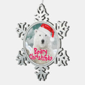 Ours polaire père Noël | Ornement de Noël (Vue impression)