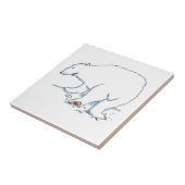 Ours polaire petite carreaux en céramique (Côté)