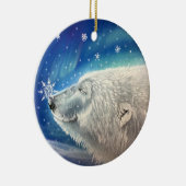 Ours polaire Snowflakes Ornement (Droite)