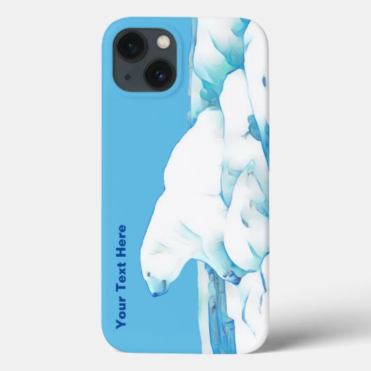 Ours Polaire Sur Coque De Glace-Mate coque iphone (Verso)