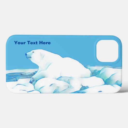 Ours Polaire Sur Coque De Glace-Mate coque iphone (Verso (horizontal))