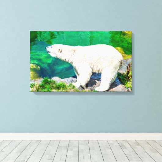 Ours polaire sur toile (Insitu (Plancher de Bois))