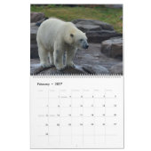 Ours polaire thème 2025 Calendrier mural Cadeau (Feb 2027)