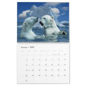 Ours polaire thème 2025 Calendrier mural Cadeau (Jan 2027)