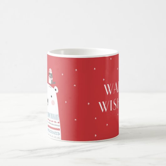 Ours polaire Warm Warm Mug en rouge (Centre)