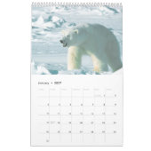 Ours polaires - Calendrier des 12 mois (Jan 2027)