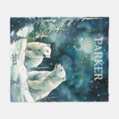 Ours polaires Couverture polaire personnalisée (Devant (Horizontal))