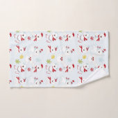 Ours polaires de Noël mignons et flocons de neige (Serviette à main)