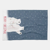 Ours Polaires De Noël Sur Étoiles Serviette De Cui (Horizontal)
