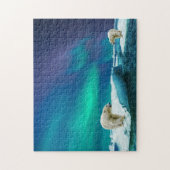 Ours polaires et Puzzle aurora boréale (Vertical)