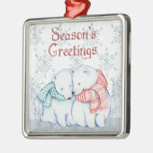 Ours polaires Joyeuses Fêtes ornement de qualité s (Gauche)