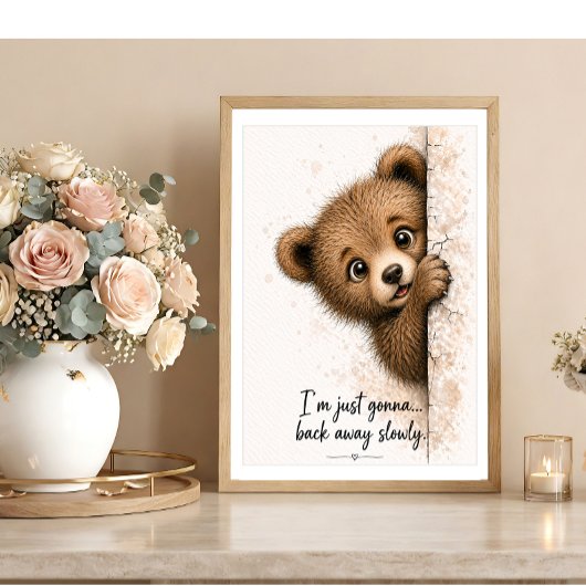 Ours qui regarde - décoration murale - Impression 