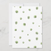 Ours Rose Flore Verdure Baptême Invitation fille (Dos)