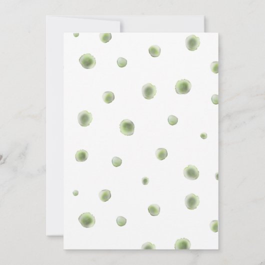 Ours Rose Flore Verdure Baptême Invitation fille (Dos)