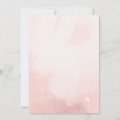 Ours rose sur les nuages invitation pour bébé anni (Dos)