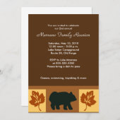 OURS Rustic Lodge style 5x7 Invitation de fête (Devant / Derrière)