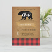 Ours sauvage | Premier Invitation de fête d'annive (Debout devant)