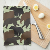 Ours Serviette de cuisine (Quart Plié)