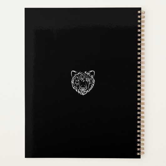 Ours tribal noir et blanc (Dos)