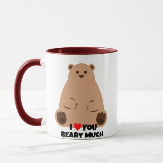 Ours Valentine Mug - Je Vous Aime Beary Beaucoup C (Gauche)