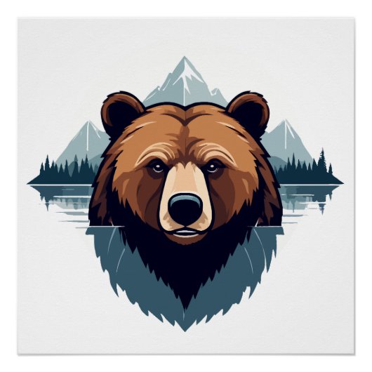 Ours Vector Art Animal Moderne Ville Urbaine Graph (Devant)