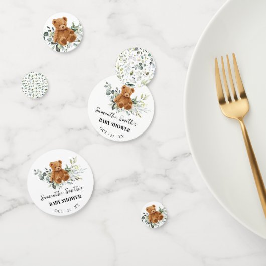 Ours vert Eucalyptus Baby shower Confetti (Groupe)